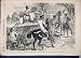1856 HORSES JUMPING PARTY DOG BEAUTIFUL ANTIQUE PRINT