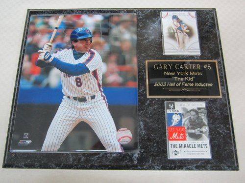 New York Mets Gary Carter 2 Card Collector Plaque