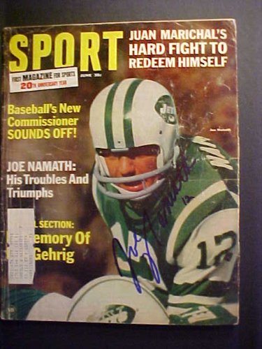 Joe Namath New York Jets Autographed June 1966 Sport Magazine