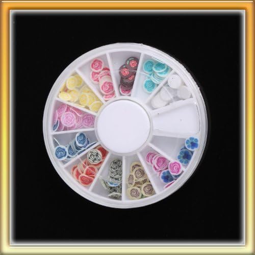 Exclusive Lady 12 color Flower Design Nail Art Sticker Wheel HOT B0004