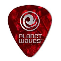 Planet Waves Red Pearl Celluloid Guitar Picks, 10 pack, Medium