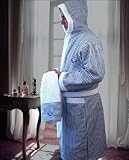 Armani International, Nautique, Luxury European Hooded Bath Robe (Size M) and Set of Hand-Tip & Hand-Towels, prestigious and chic! 3-pc