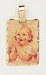 14 kt Gold Layered Medal - Child Praying - Hand Made, Ready for Engraving, Individually Boxed
