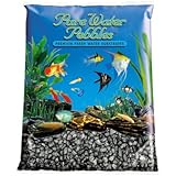 Pure Water Pebbles Aquarium Gravel, 25-Pound, Black Frost