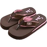 Alabama Crimson Tide Two Tone Ladies Suede Flip Flops