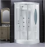 DreamLine SHJC-1238386-00 White Atlantica Atlantica Steam Shower Back Panel, Glass Doors, and Tray SHJC-1238386