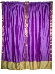 violet curtains