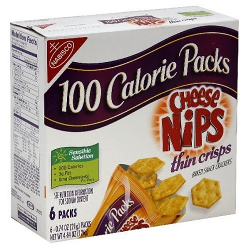 Cheese Nips Thin Crisps 100 Calorie Packs, 6-Count Boxes (Pack of 6) by Cheese Crisps