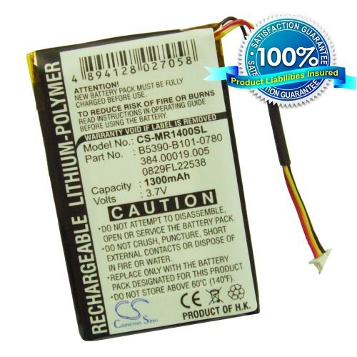 1300mAh Li-Polymer Battery for Magellan RoadMate 1400, 1430, 1412, 1445, 1445T