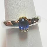 14K Two-Tone Gold Ceylon Sapphire Ring