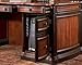 Home Office Computer Desk with Hutch in Two Tone Warm Brown Finish