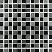 Arizona Tile Skylights Glossy/Metallic Blend Glass Tile, 1-by-1-Inch on a 12-by-12-Inch Mosaic Mesh, 11-Sheets, Nero Melange