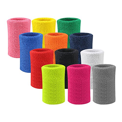 HOTER 6 Inch Long Thick Wristband / Sweatband For Tennis And Other Sports, Price/Piece