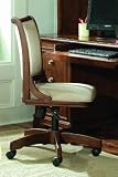 Lea Elite Classics Swivel Desk Chair in Brown Cherry Finish