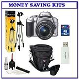Canon EOS Rebel XSi (a.k.a. 450D) SLR Digital Camera Kit (Silver) with 18-55mm IS Lens + Tonino Lamborghini Camera Case Carry Bag + Willoughby's 8GB Travelers Package