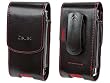 AUTHENTIC CELLET BRAND PREMIUM OMEGA LEATHER VERTICAL CASE POUCH (with 2 Optional Interchangeable Belt Clips) for MOTOROLA RAZR V3, V750, VE20 / LG VX8700, Chocolate 3 VX8560, AX565 / Samsung R400, R500, U740 Alias, U540 - RETAIL PACKAGING