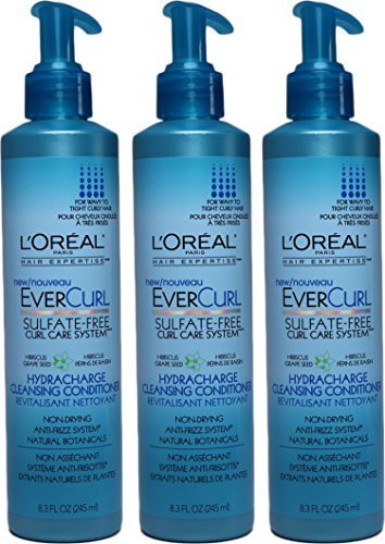 L'oreal Paris Evercurl Hydracharge Cleansing Conditioner, 8.3 Fluid Ounce, (Pack of 3)