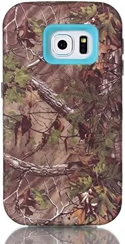 LliVEER S6 Edge Case,Galaxy S6 Edge Case,Samsung S6 Edge Case,Case for Galaxy S6 Edge,Galaxy S6 Edge Hybrid Case,LliVEER 3 Layer Design Branch Pattern Hybrid Shock-Absorption Bumper Slim Hard Back Shell Case Cover Protector Fit for Samsung Galaxy S6 Edge Blue