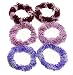 Set of 6 Elastic String Scrunchie / Hair Ties / Pony Tail Holders - no.3
