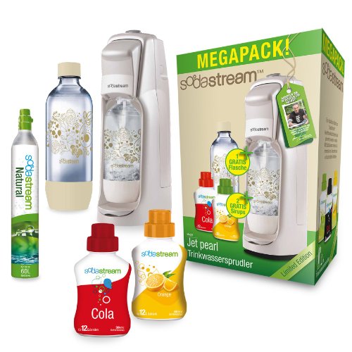 SodaStream 1312112493 Wassersprudler Megapack Jet Pearl inklusiv inklusive 1x Alu-Zylinder Preisvergleich