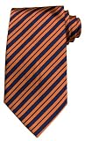 Orange and Blue Thin Stripe Tie