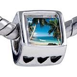 Pandora Style Bead Tropical Beach Scene Beads Fits Pandora Bracelet