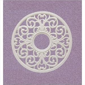 16 Round Parisian Scroll Ceiling Fan Medallion in White by 