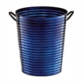 Blue Tin Metal Bucket with Handles