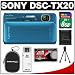 Sony Cyber-Shot DSC-TX20 Shock & Waterproof Digital Camera (Blue) with 8GB Card + Case + Tripod + Accessory Kit