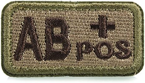 Tactical Blood Type Patches - "Type AB Positive" - 2"x1" (Multitan) by ADISID