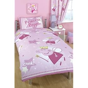 CharacterWorld Peppa Pig Stars Rotary Duvet Set, Single