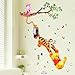 1 X ZooYoo Cartoon Winnie the Pooh and Friends Wall Decal Stickers For Kids Bedroom Nursery Room - Small Size - 19.68