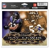 Ray Lewis - Baltimore Ravens 5x6 Cling Decal