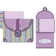 Moc Croc and Stripes Punch Studio Purse Pocket 75-Page mini notepad