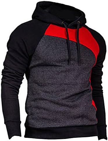Men's Fashion Color Block Pullover Hoodies