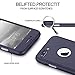 iPhone 7 Plus case,360 Degree All-around Full Body Utral thin Fit Case cover with Tempered Glass Screen Protector Ultra slim Light Weight Hard Snap-On for Apple iPhone 7 plus 5.5(NAVY BLUE)