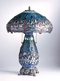 Ocean Blue Dragonfly Tiffany Style Table Desk Lamp