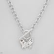Necklace With Genuine Crystals Beautifully Designed in White Enamel and 925 Sterling silver. Total item weight 18.8g Length 18in