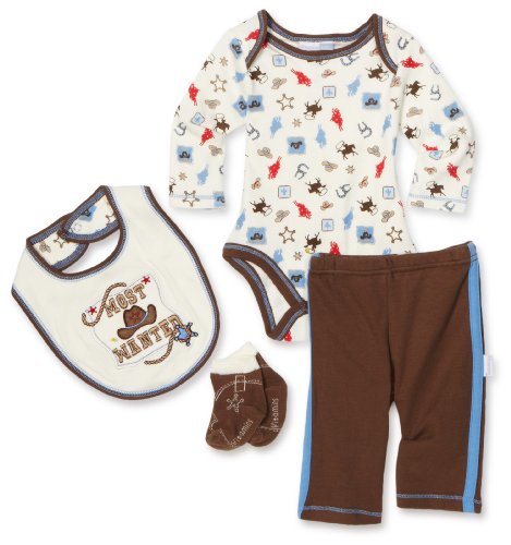 Vitamins Baby-boys Newborn Most Wanted 4 Piece Creeper Pant Set, Brown, 9 Months Vitamins Baby-boys Newborn Most Wanted 4 Piece Creeper Pant Set, Brown, 9 Months