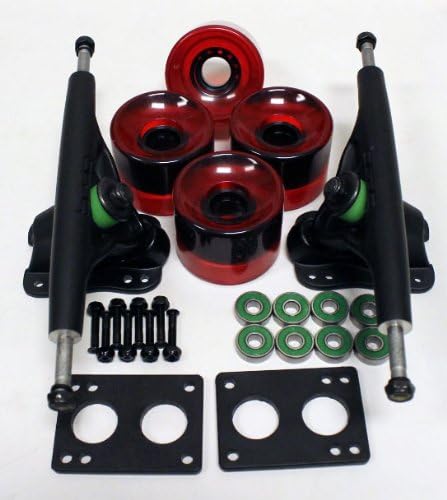 Landyachtz Bear GRIZZLY 852s Longboard Trucks, 65mm RED Pro Wheels Package