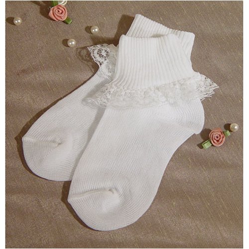 Buy White Nylon Anklet wtih Lace