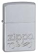 Zippo Scroll Satin Chrome Lighter