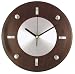 Timekeeper Products LLC 11-Inch Round Brown and Silver Wall Clock