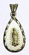 Guadalupe and Guardian Angel 10KT Gold Baptism Medal, 12 x 8 mm, with 14KT Gold Chain, in Deluxe Gift Box