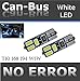 2 PAIRS CANBUS No Error T10 168 w5w 6 LED SMD White License Plate Parking Bulbs