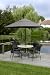 Kitchen & Housewares : Milano 4 seater marble table aluminium / weave armchairs furniture set
