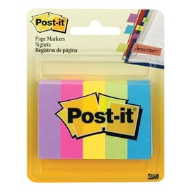Post-it� Page Markers, 1/2-inch x 1-3/4 Inch, Ideal for Temporary Marking and Noting In Books, Assorted Ultra Colors, 500 per Pack
