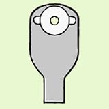 Nu-Hope Drainable Round Post-Op Adult Pouch Opaque - Deep Convex (3/8")