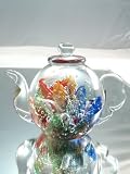 Hand Blown Glass Rainbow Sea Teapot Glass Paperweight