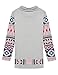 eshion 2015 Womens Long Sleeve Round Neck Splice Shirt Blouse Tops